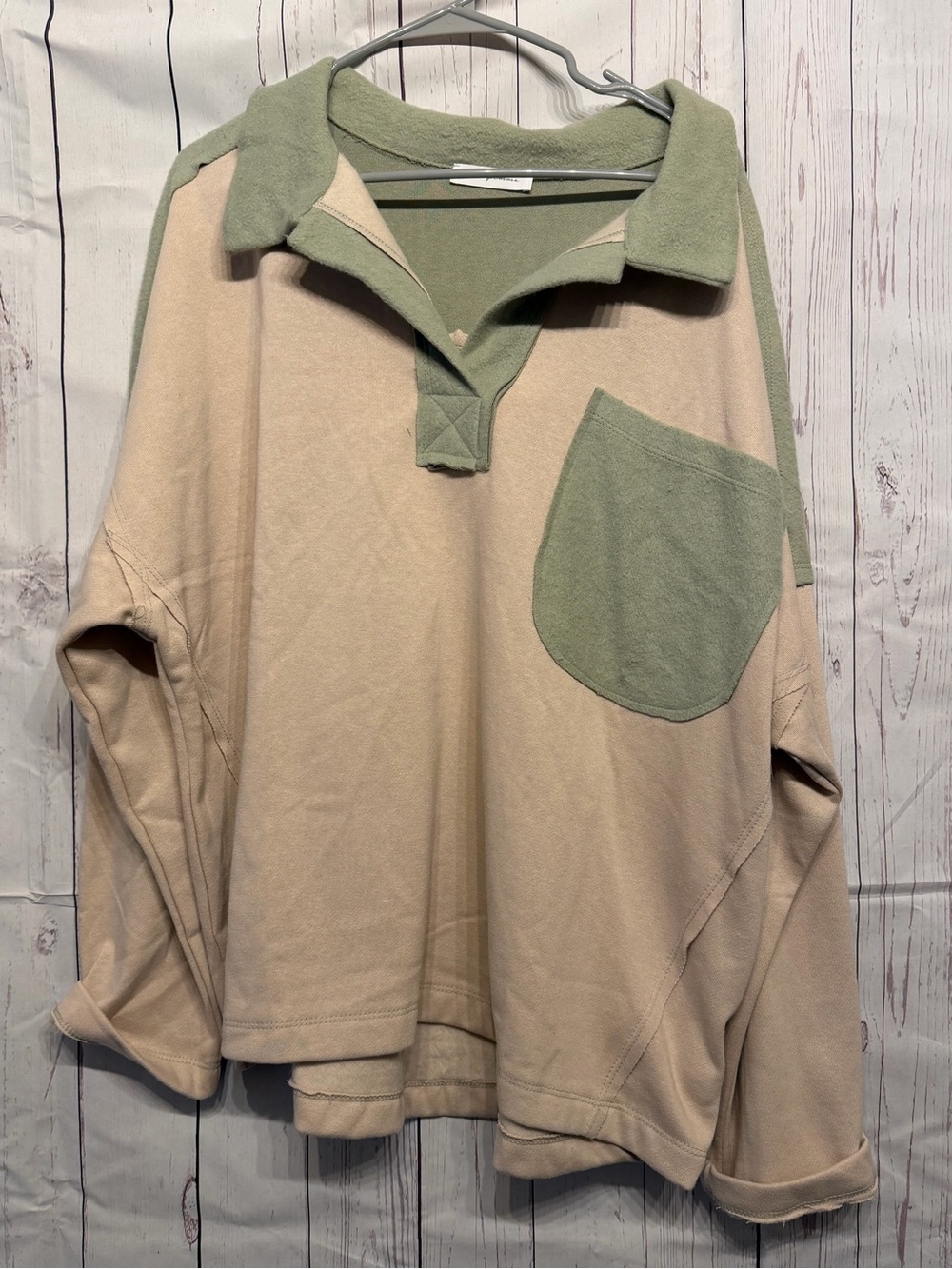 Ces Femme Sage Ribbed Pullover Top